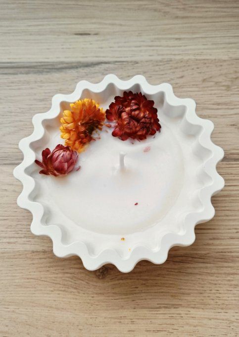 Bougies fleurs séchées 