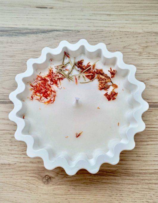 Bougie fleurs séchées 