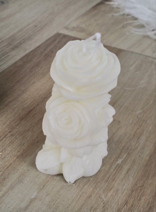 Bougie de colonne rose