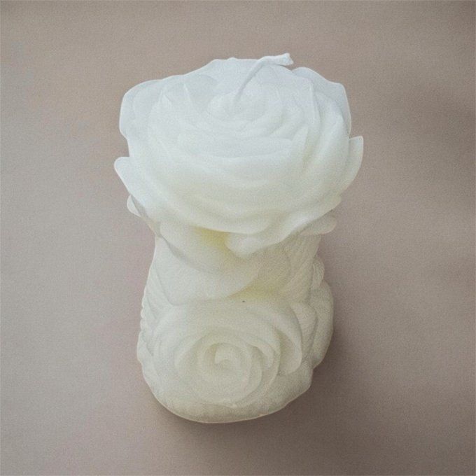 Bougie de colonne rose