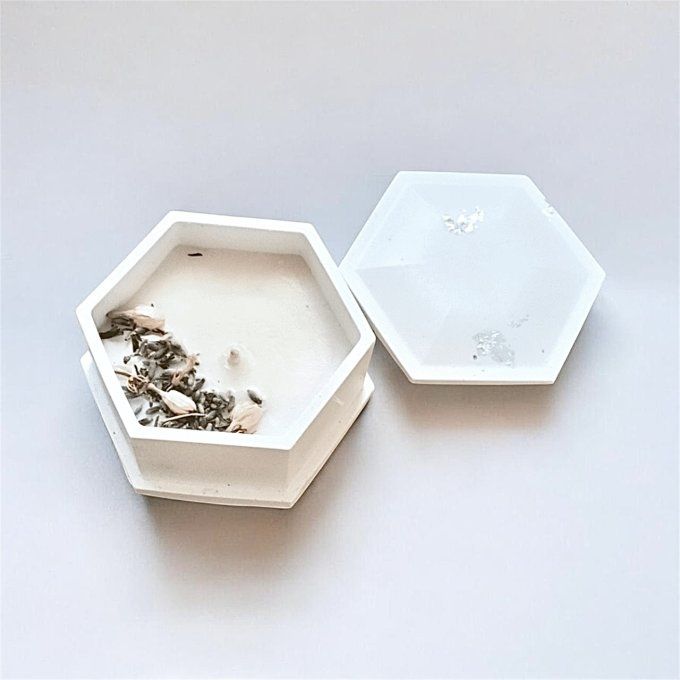 Bougie fleurs séchées 