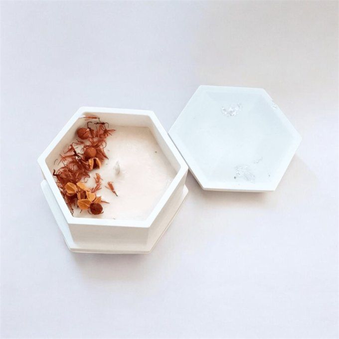 Bougie fleurs séchées 